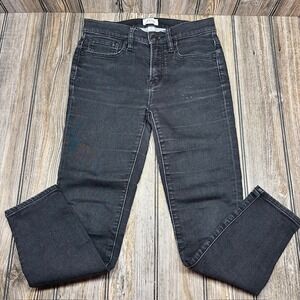J. Crew Skinny Jeans Womens Size 26P Black Wash Denim Stretch Casual Everyday
